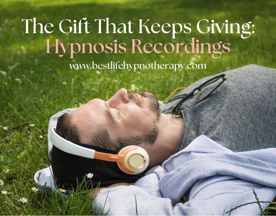 man-listening-to-his-earphones-blog-title_-The-Gift-That-Keeps-Giving_-Hypnosis-Recordings-Website-960-x-750